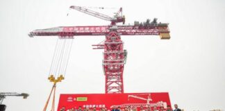 中联重科又创全球最大塔机新纪录 22000吨米级塔机成功下线交付