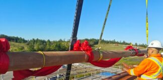 加国五台山仿唐大牌楼升梁庆典圆满举行